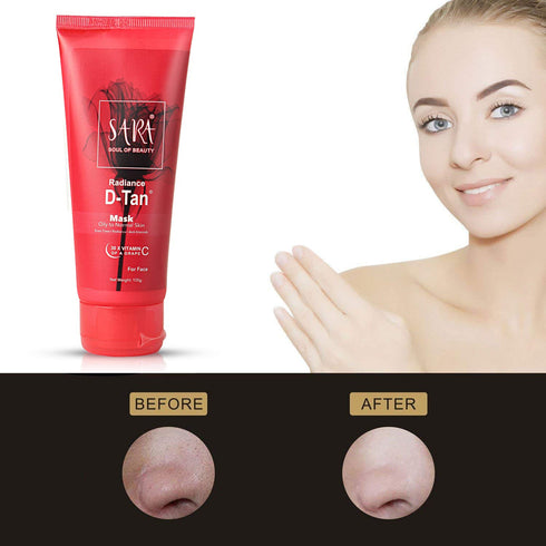 Sara Banana Facial Kit & Sara Radiance D-tan Mask (Combo) For Healthy & Youthful Skin |  All Skin Type | Perfect for Men & Women | 300g
